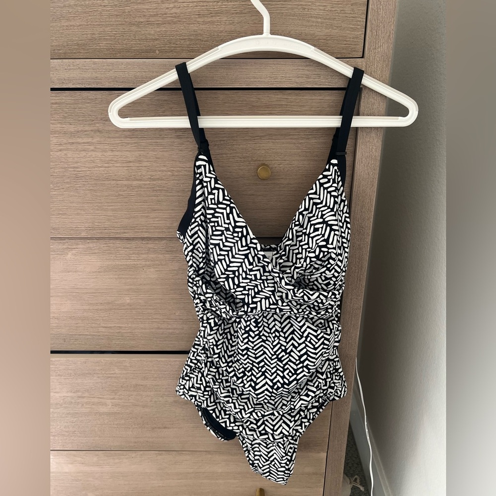 Calvin Klein Black and White Swimsuit